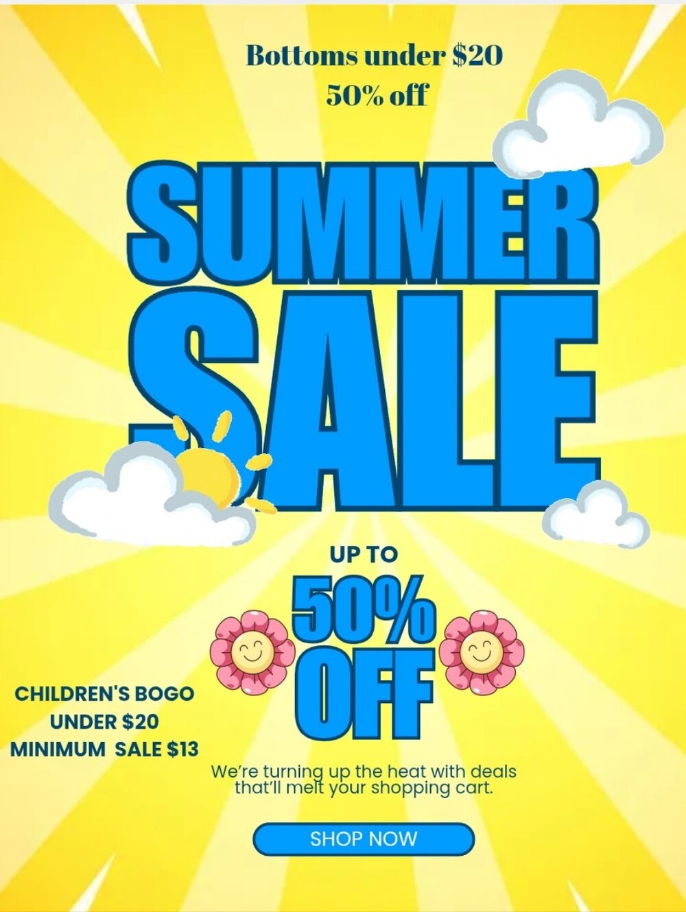 $15 minimum sale